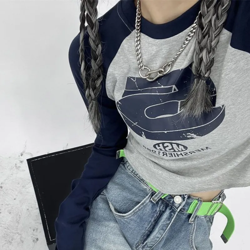 Women‘s Vintage Cropped Long Sleeve