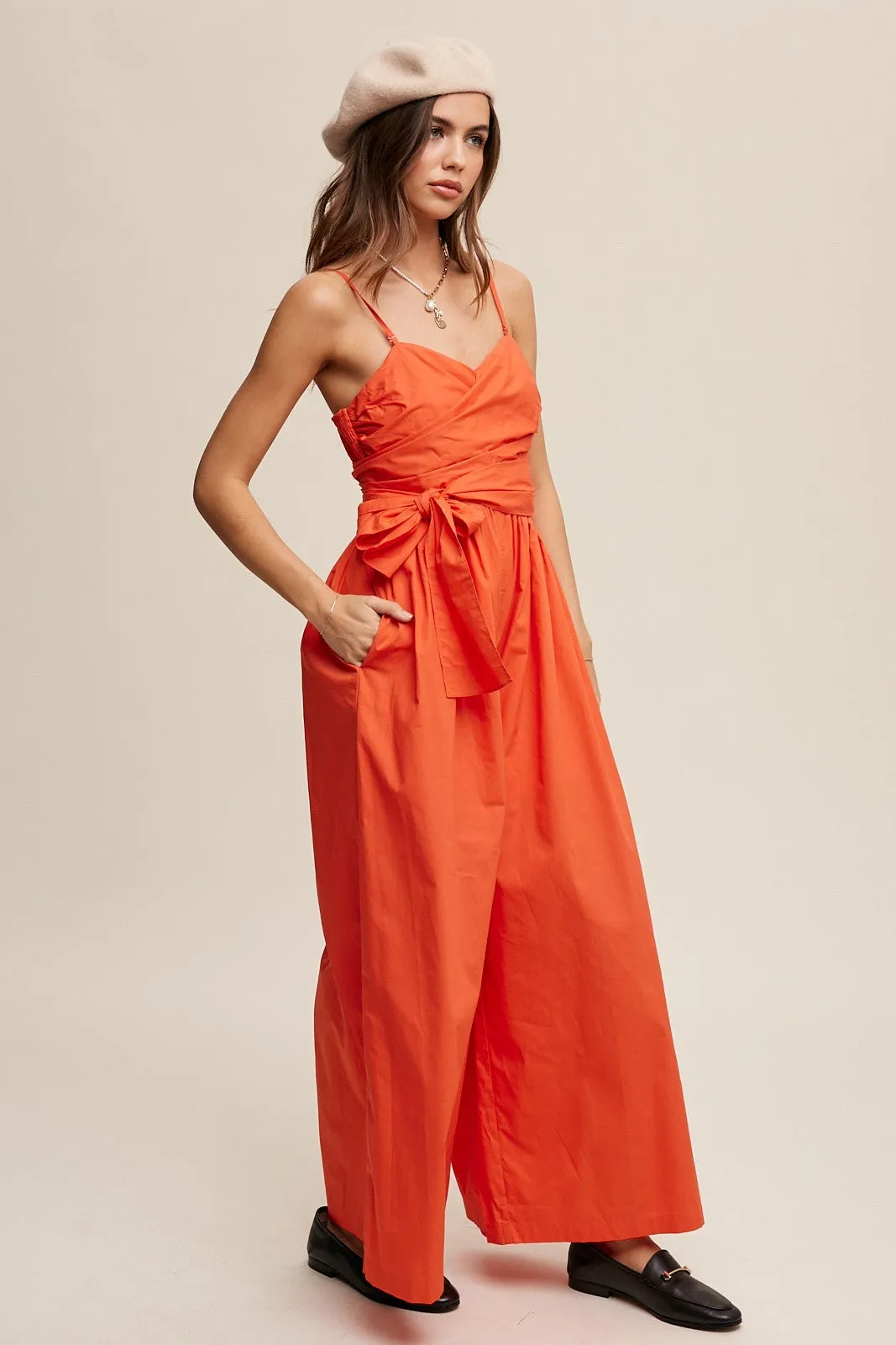Wrap Around Wide Pant Jumpsuit