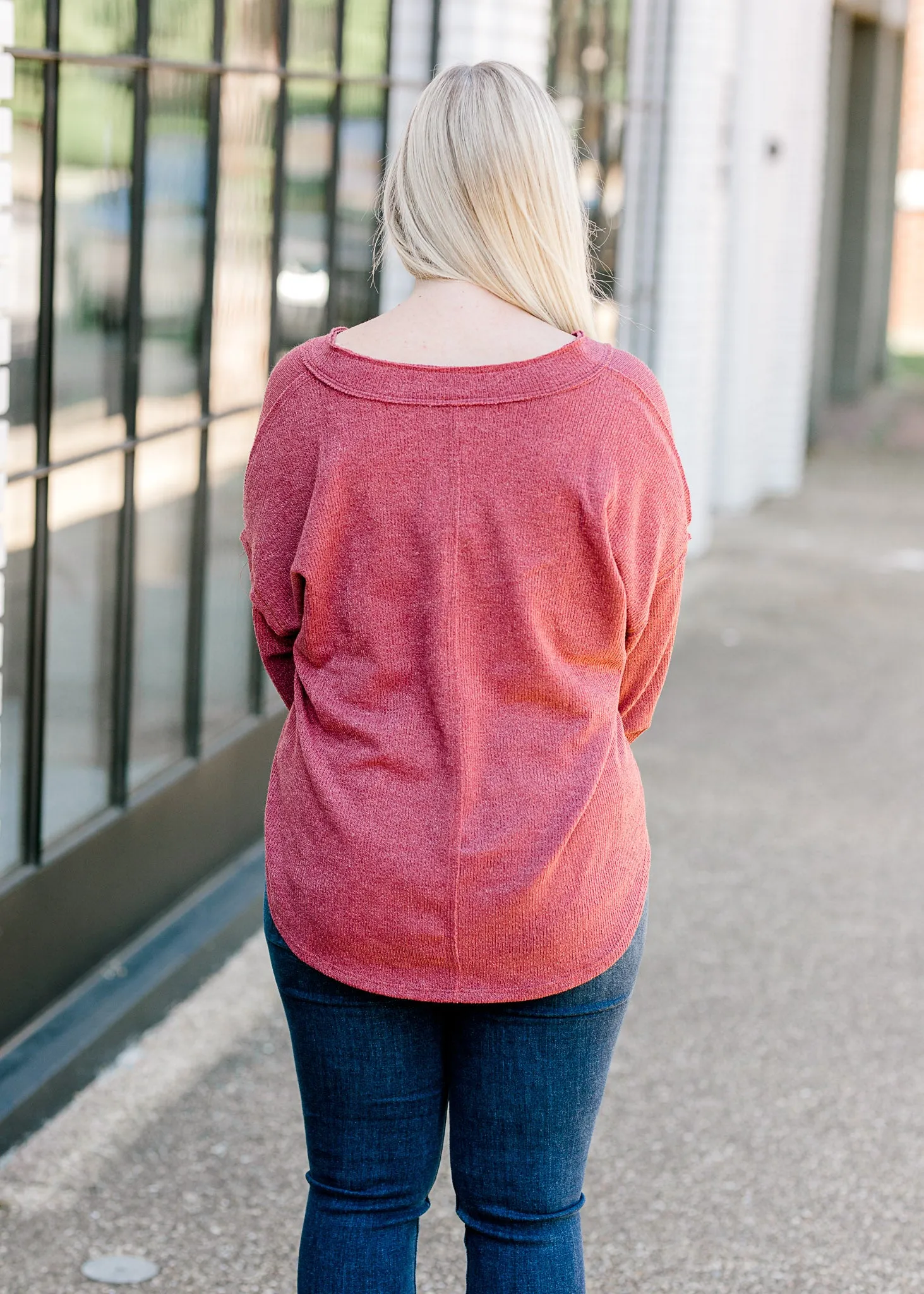 X Key To Success Deep Mauve Top