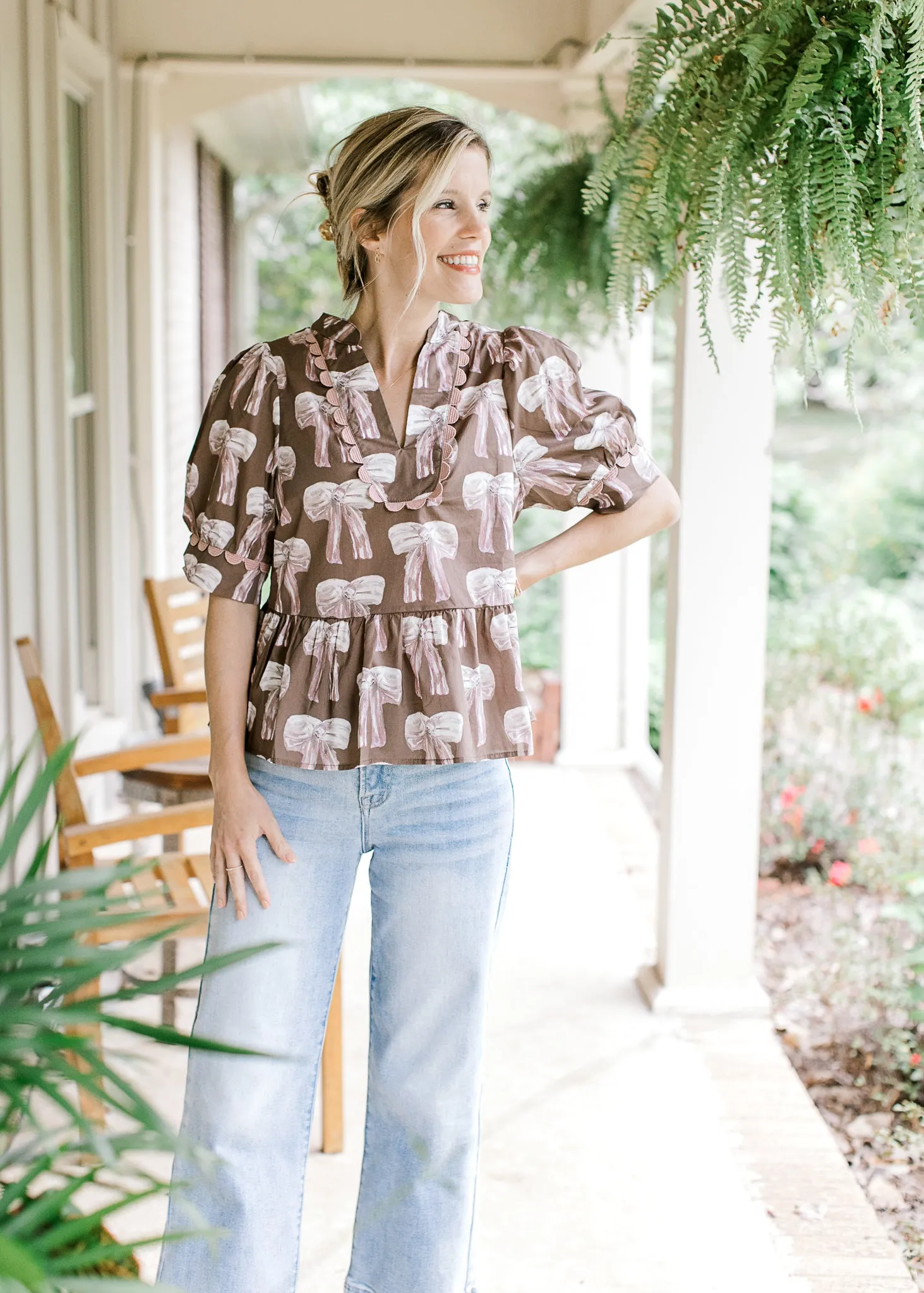 XZ Watercolor Bow Top