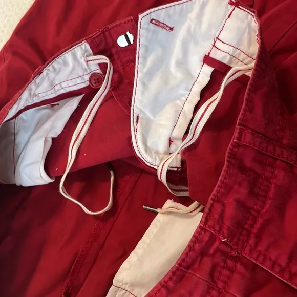 Y2K Gap stretch pants red cotton adjustable legs holiday women’s size 6