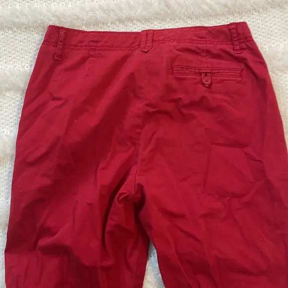 Y2K Gap stretch pants red cotton adjustable legs holiday women’s size 6