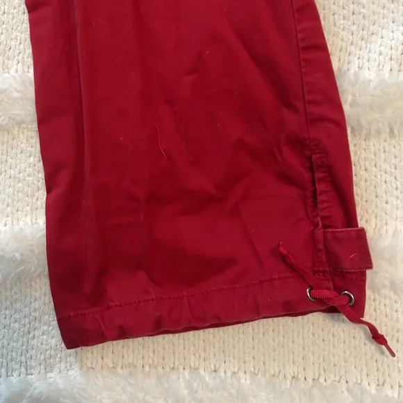 Y2K Gap stretch pants red cotton adjustable legs holiday women’s size 6