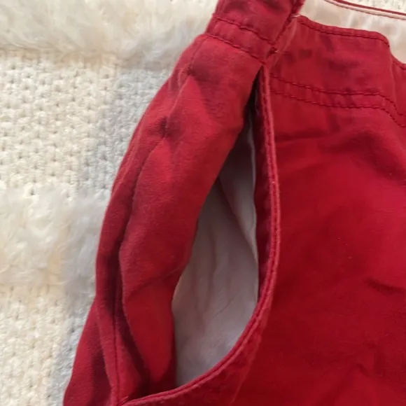 Y2K Gap stretch pants red cotton adjustable legs holiday women’s size 6