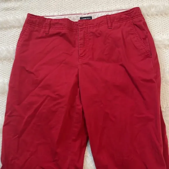 Y2K Gap stretch pants red cotton adjustable legs holiday women’s size 6