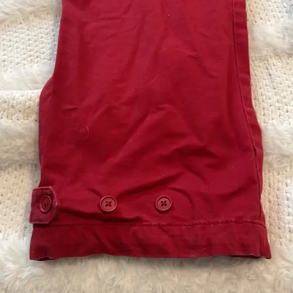 Y2K Gap stretch pants red cotton adjustable legs holiday women’s size 6