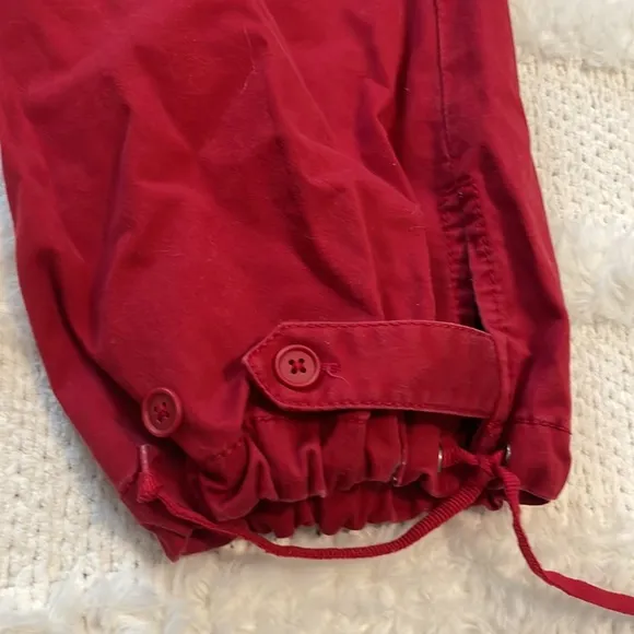 Y2K Gap stretch pants red cotton adjustable legs holiday women’s size 6