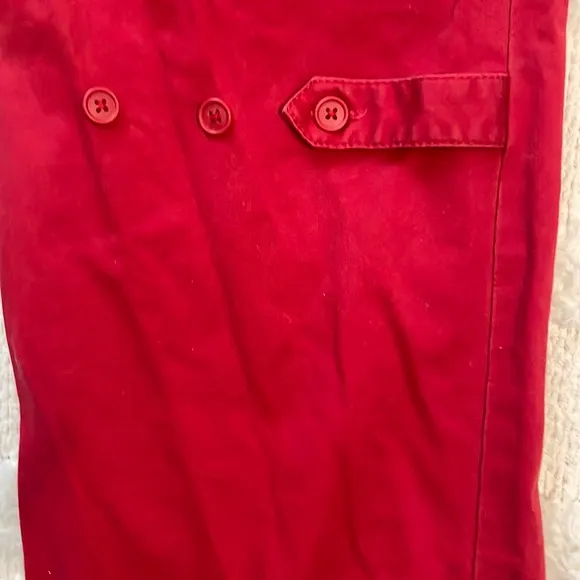 Y2K Gap stretch pants red cotton adjustable legs holiday women’s size 6