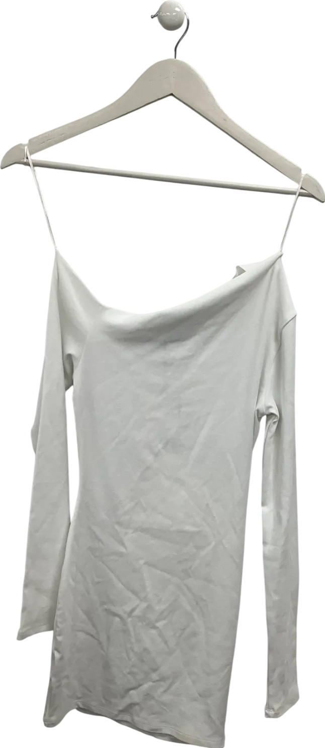 ZARA White Long Sleeve Mini Dress UK S
