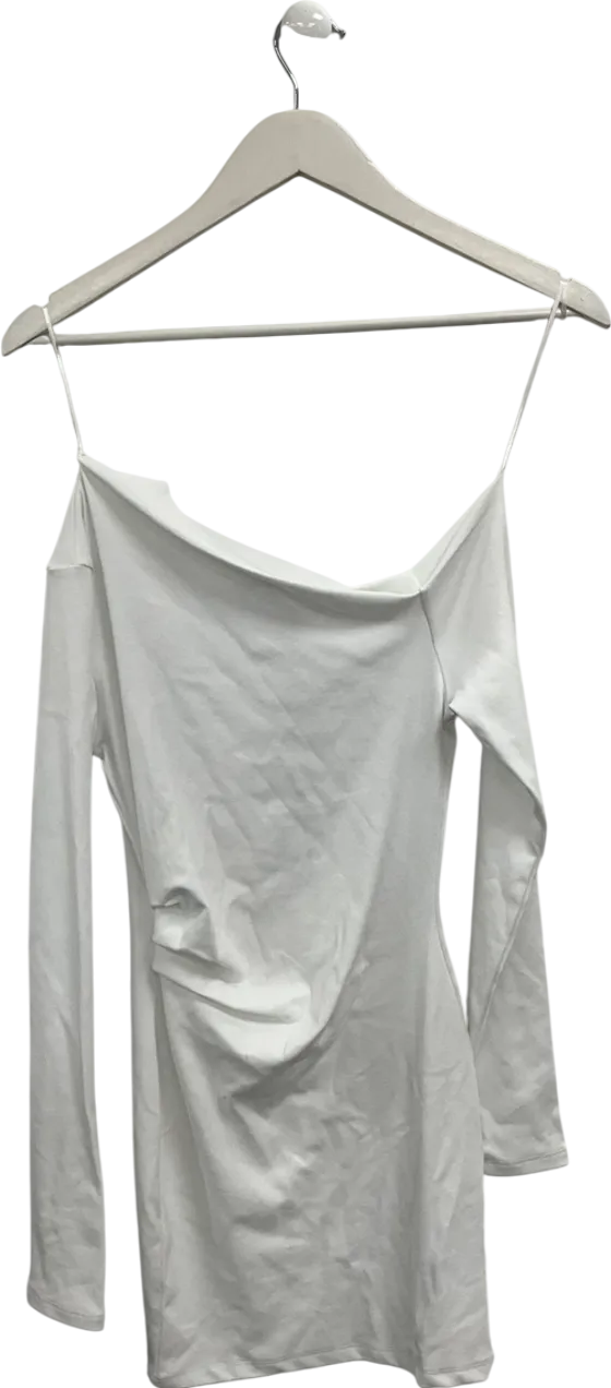 ZARA White Long Sleeve Mini Dress UK S